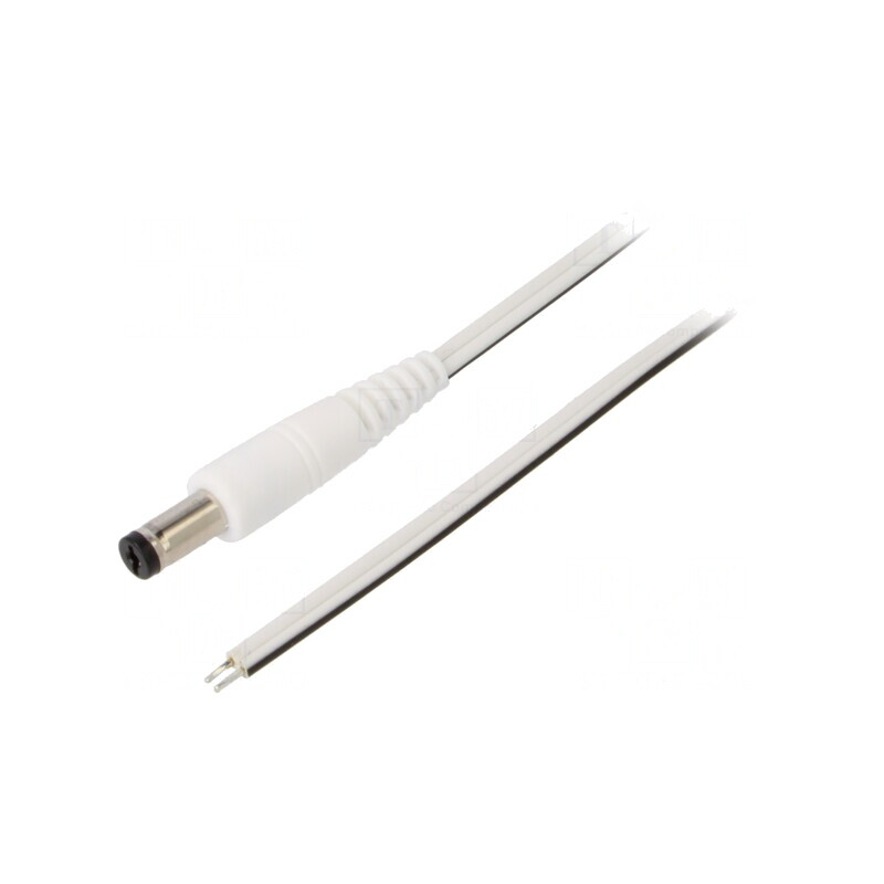 Cablu Alb 2x0,5mm2 DC 5,5/1,7 Mufă Dreaptă 1,5m | Electronic-mag.ro | Componente Electronice Cablu Alb 2x0,5mm2 DC 5,5/1,7 Mufă Dreaptă 1,5m | Electronic-mag.ro | Componente Electronice
