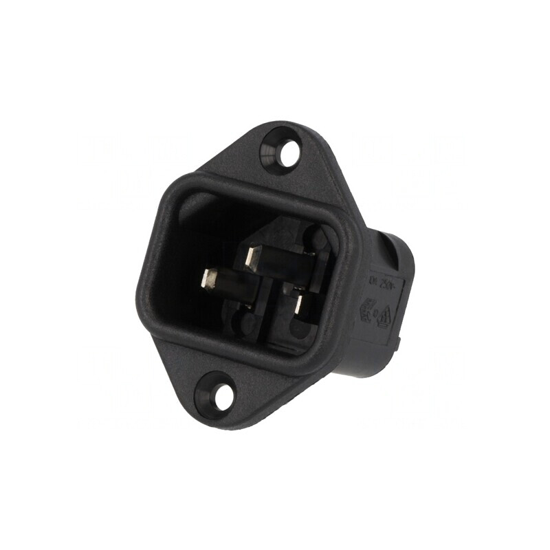 Conector Alimentare AC Soclu Tată 10A 250V IEC 60320 | Electronic-mag.ro | Componente Electronice