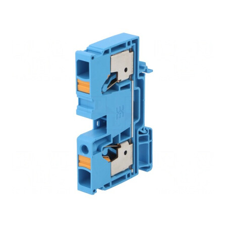 Conector Șine 10mm2 1 Pista 2 Borne Albastru Wemid | Electronic-mag.ro | Componente Electronice