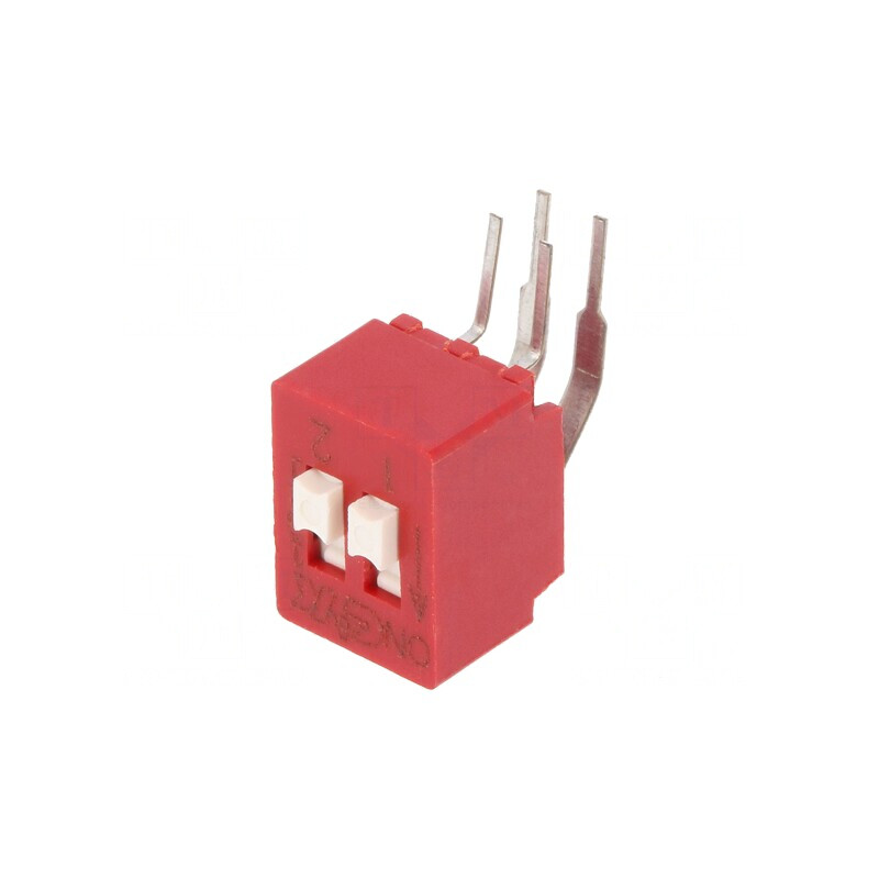 Comutator DIP-SWITCH 2 Secțiuni OFF-ON 0.025A 25VDC | Electronic-mag.ro | Componente Electronice