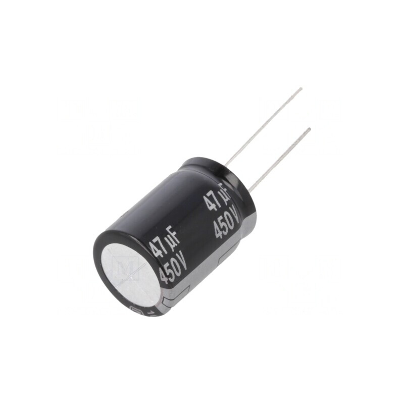 Condensator Electrolitic 47uF 450V THT Ø18x25mm ±20% | Electronic-mag.ro | Componente Electronice