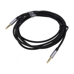 Cablu Audio Jack 3.5mm 4 Pin Aurit 1m | Electronic-mag.ro | Componente Electronice