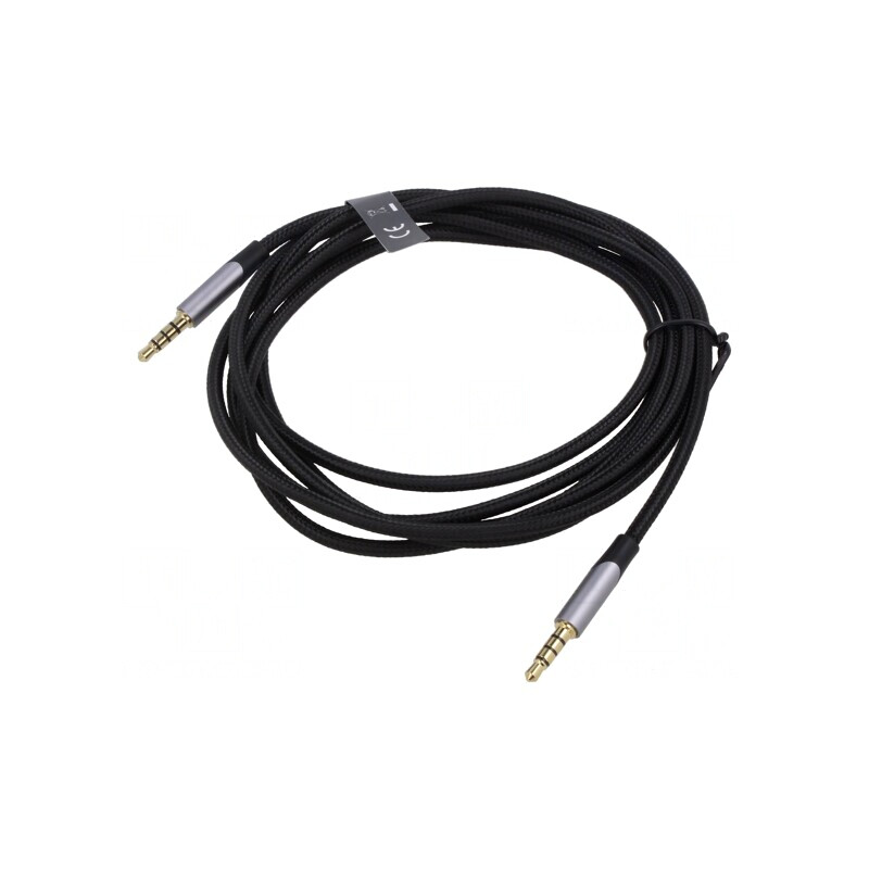 Cablu Audio Jack 3.5mm 4 Pin Aurit 1m | Electronic-mag.ro | Componente Electronice