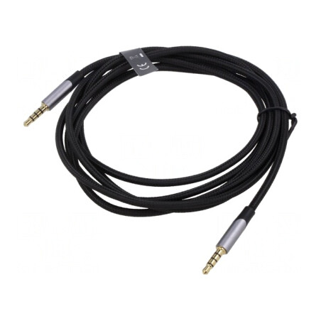 Cablu Audio Jack 3.5mm 4 Pin Aurit 1m | Electronic-mag.ro | Componente Electronice
