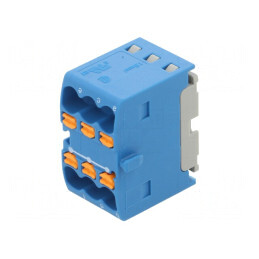 Bloc de distribuție 1,5mm2 cu 6 borne | Electronic-mag.ro | Componente Electronice