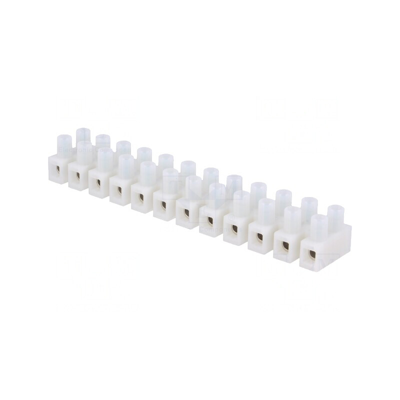 Regletă de conexiuni terminal 2,5mm2 albă | Electronic-mag.ro | Componente Electronice