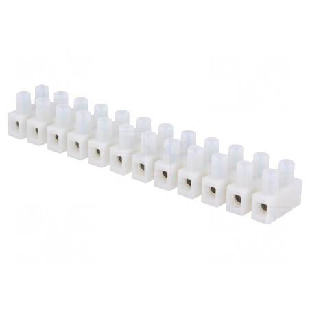 Regletă de conexiuni terminal 2,5mm2 albă | Electronic-mag.ro | Componente Electronice