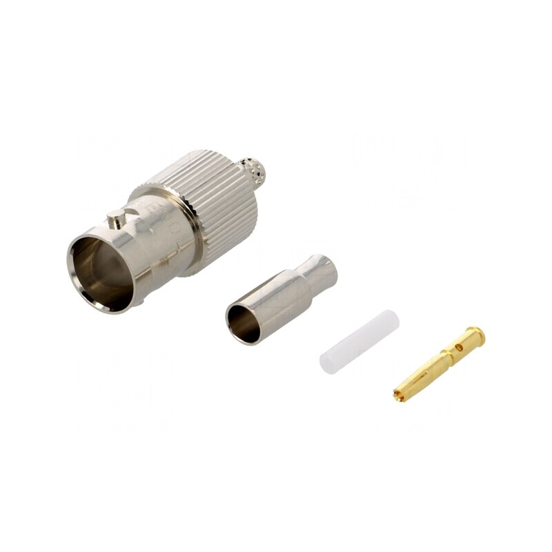 Mufă BNC Mamă Drept 75Ω Crimpat Aurit | Electronic-mag.ro | Componente Electronice Mufă BNC Mamă Drept 75Ω Crimpat Aurit | Electronic-mag.ro | Componente Electronice