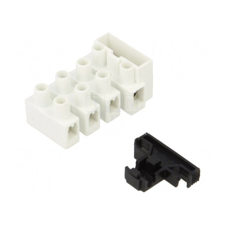 Regletă de conexiuni terminal cu şurub 2,5mm2 450V 4 piste | Electronic-mag.ro | Componente Electronice