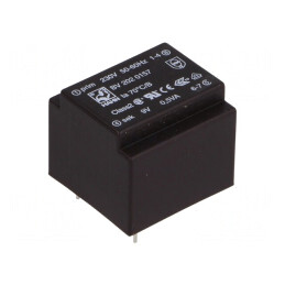 Transformator Încapsulat 0,5VA 230VAC 9V 55mA PCB | Electronic-mag.ro | Componente Electronice
