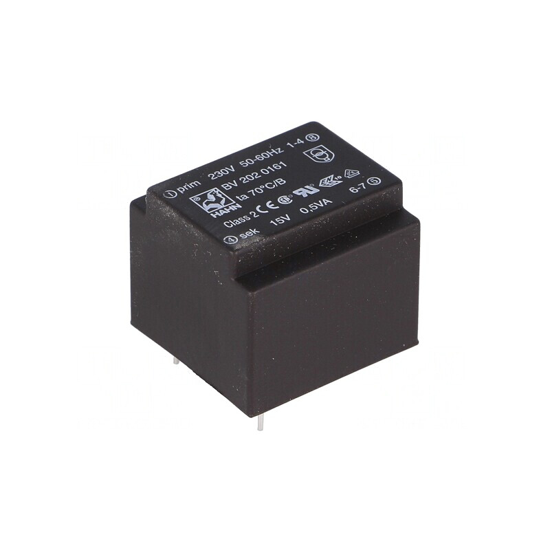 Transformator încapsulat 0,5VA 230V 15V PCB | Electronic-mag.ro | Componente Electronice