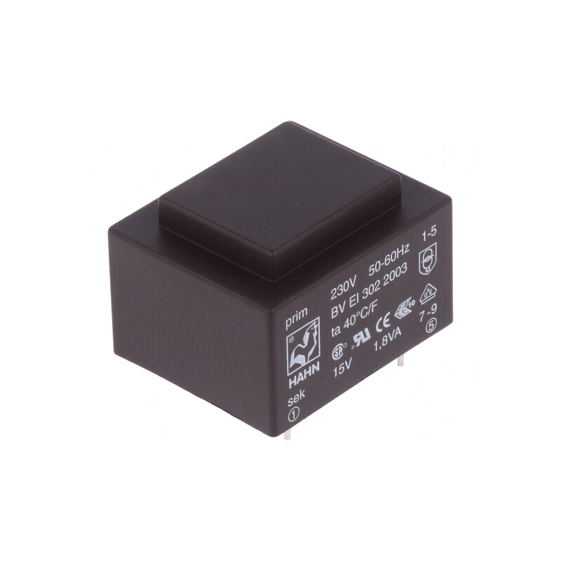 Transformator Encapsulat PCB 1,8VA 230V 15V 120mA | Electronic-mag.ro | Componente Electronice