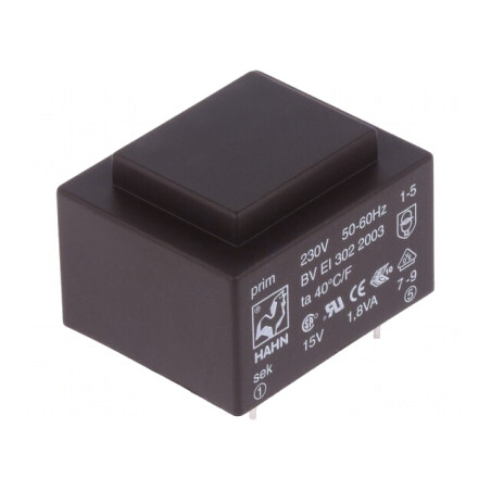 Transformator Encapsulat PCB 1,8VA 230V 15V 120mA | Electronic-mag.ro | Componente Electronice