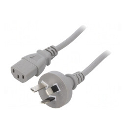 Cablu Alimentare 3x0,75mm2 IEC C13 1m Gri | Electronic-mag.ro | Componente Electronice