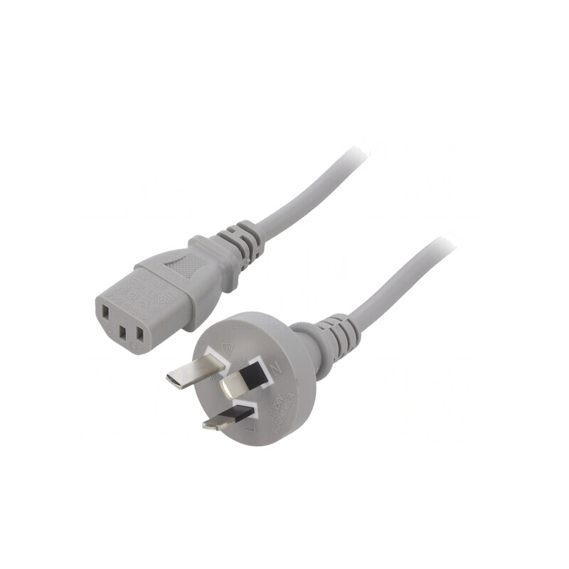 Cablu Alimentare 3x0,75mm2 IEC C13 1m Gri | Electronic-mag.ro | Componente Electronice