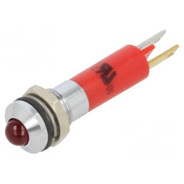 Lampă LED cu clipire roșie 24VDC Ø8mm | Electronic-mag.ro | Componente Electronice
