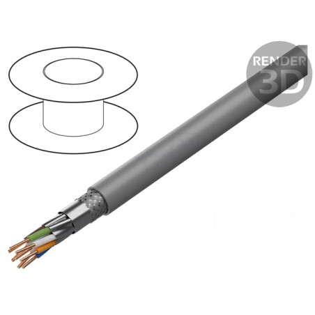 Cablu S/FTP Cat7a 500m LSZH Gri | Electronic-mag.ro | Componente Electronice