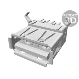 Conector USB A THT 90° Aurit | Electronic-mag.ro | Componente Electronice