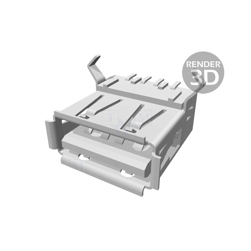 Conector USB A THT 90° Aurit | Electronic-mag.ro | Componente Electronice