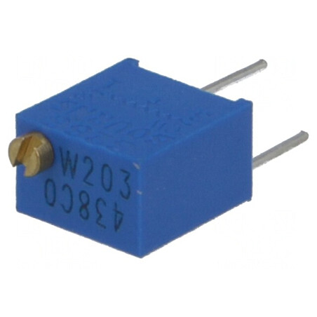 Potentiometru Multitura 20kΩ 250mW ±10% THT | Electronic-mag.ro | Componente Electronice