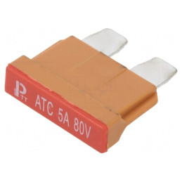 Siguranță Auto 5A 80VDC 19mm Cupru Cositorit | Electronic-mag.ro | Componente Electronice