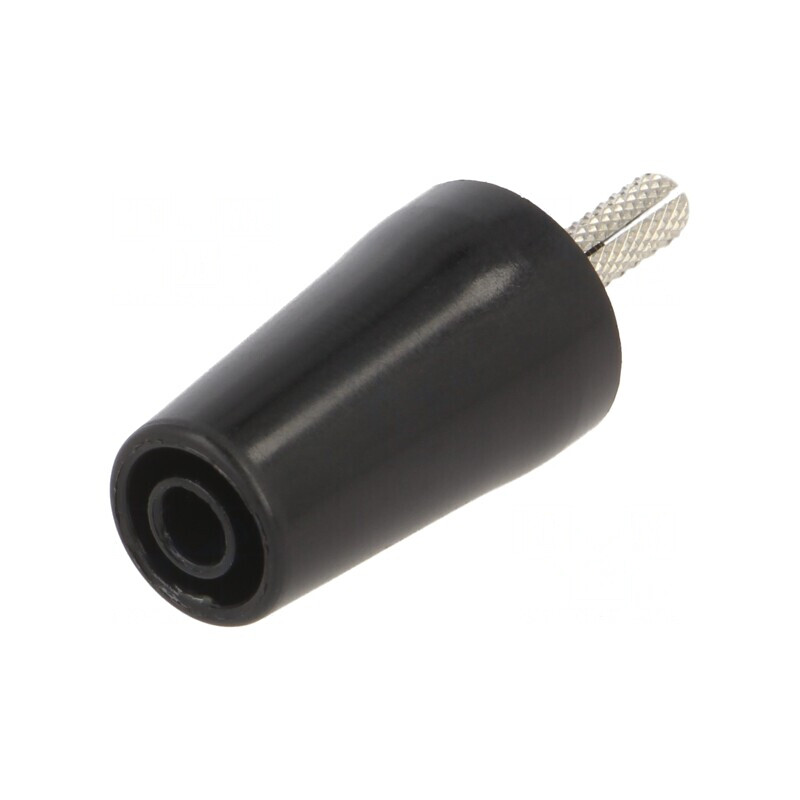 Adaptor Banană 4mm 32A Negru Nichelat 42mm Alamă | Electronic-mag.ro | Componente Electronice