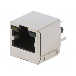 Soclu RJ45 8P8C Aurit pentru PCB THT | Electronic-mag.ro | Componente Electronice