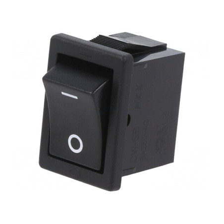 Comutator Basculant ON-OFF 6A/250V Negru | Electronic-mag.ro | Componente Electronice