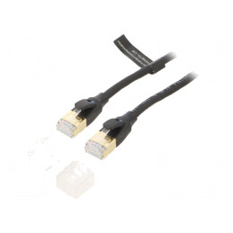 Patch cord S/FTP Cat 8 PVC Negru 0.5m | Electronic-mag.ro | Componente Electronice