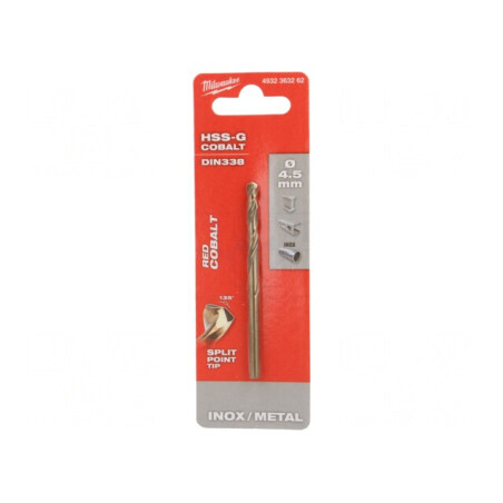 Burghiu Metal Ø 4.5mm Oțel Rapid cu Cobalt HSS-Co | Electronic-mag.ro | Componente Electronice