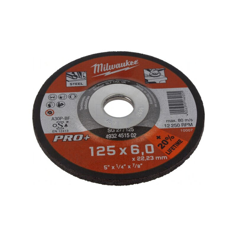 Disc de șlefuire pentru oțel 125mm 22,2mm 6mm | Electronic-mag.ro | Componente Electronice