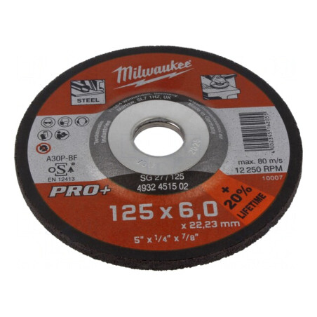 Disc de șlefuire pentru oțel 125mm 22,2mm 6mm | Electronic-mag.ro | Componente Electronice