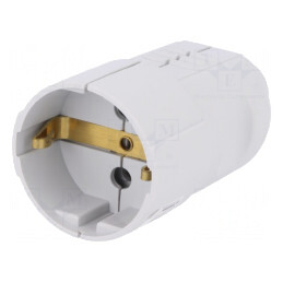 Conector alimentare AC mamă 230V 16A gri 2P+PE | Electronic-mag.ro | Componente Electronice