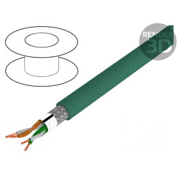 Cablu de rețea ETHERLINE Cat.5e SF/UTP 2x2x26AWG Cu PUR | Electronic-mag.ro | Componente Electronice