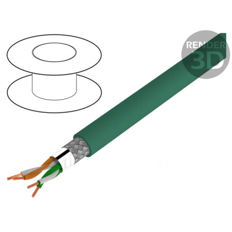 Cablu de rețea ETHERLINE Cat.5e SF/UTP 2x2x26AWG Cu PUR | Electronic-mag.ro | Componente Electronice