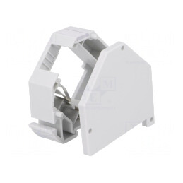 Carcasa Keystone gri 1 port pentru şină DIN | Electronic-mag.ro | Componente Electronice