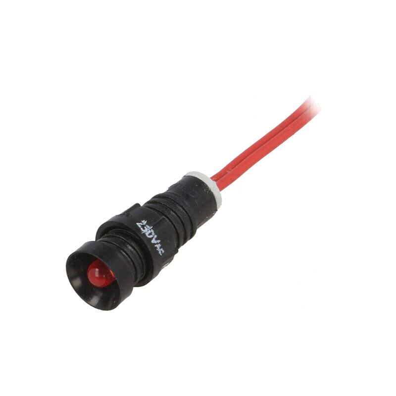 Lampă LED Roșie 230V IP40 11mm | Electronic-mag.ro | Componente Electronice