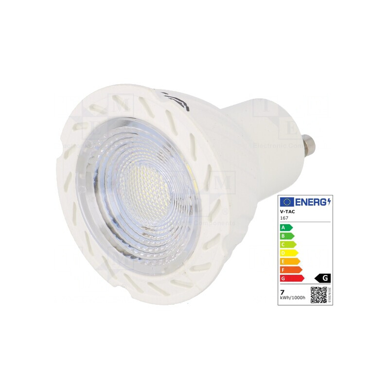 Lampă LED GU10 7W 6400K Alb Rece | Electronic-mag.ro | Componente Electronice