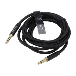 Cablu Audio Jack 3,5mm 3pin 1,5m Negru | Electronic-mag.ro | Componente Electronice