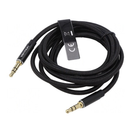 Cablu Audio Jack 3,5mm 3pin 1,5m Negru | Electronic-mag.ro | Componente Electronice
