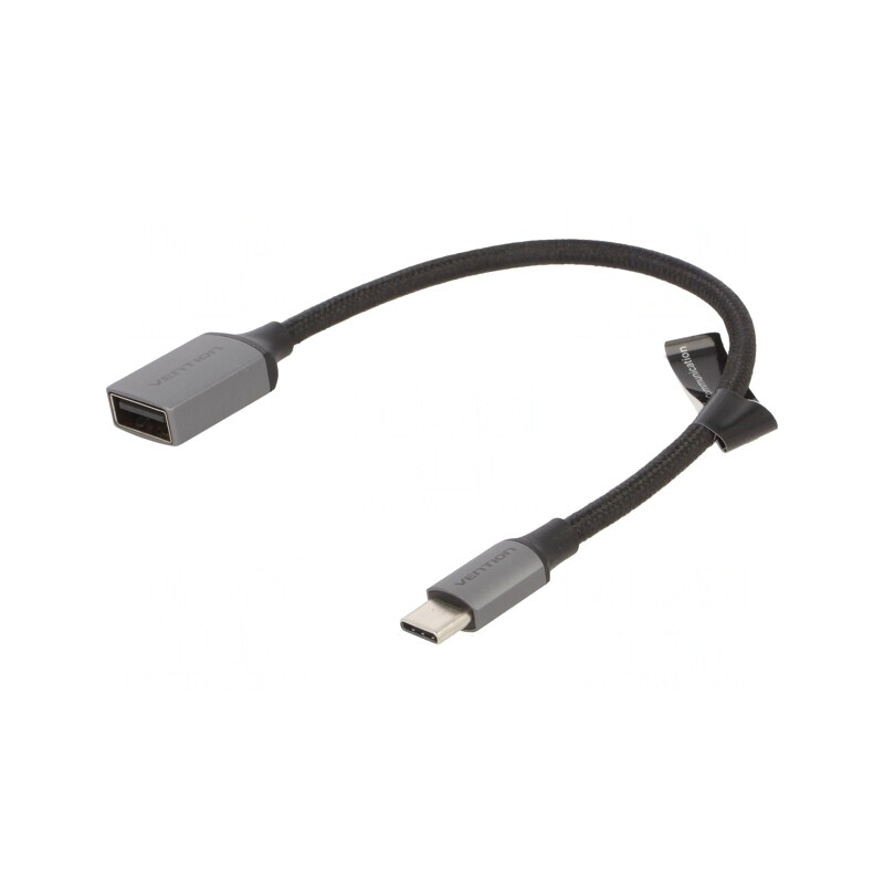 Cablu USB A la USB C 0.15m Gri | Electronic-mag.ro | Componente Electronice