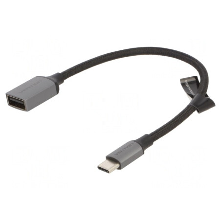 Cablu USB A la USB C 0.15m Gri | Electronic-mag.ro | Componente Electronice