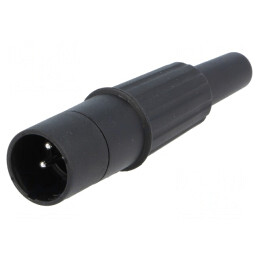 Mufă XLR 3-Pin Tata Neagră | Electronic-mag.ro | Componente Electronice