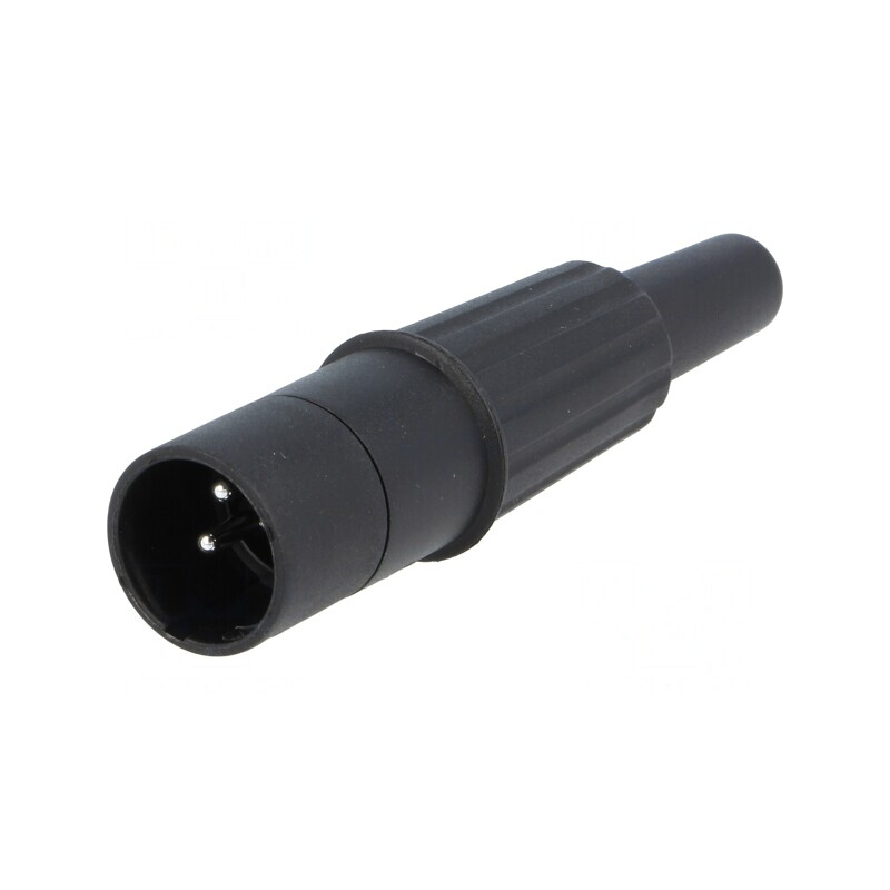 Mufă XLR 3-Pin Tata Neagră | Electronic-mag.ro | Componente Electronice