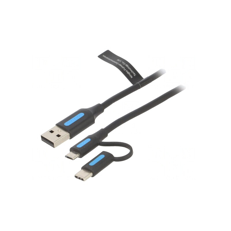 Cablu USB 2.0 3 în 1 0,5m | Electronic-mag.ro | Componente Electronice