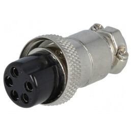 Mufă Microfon Mamă 5 PIN Cablu Drept 6mm | Electronic-mag.ro | Componente Electronice