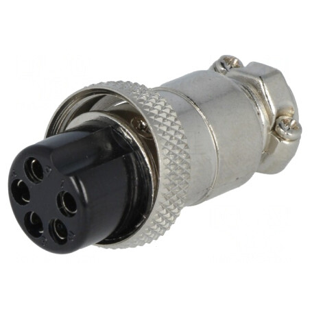 Mufă Microfon Mamă 5 PIN Cablu Drept 6mm | Electronic-mag.ro | Componente Electronice