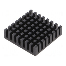 Radiator extrudat cu aripioare BGA PGA negru 28mm x 28mm | Electronic-mag.ro | Componente Electronice