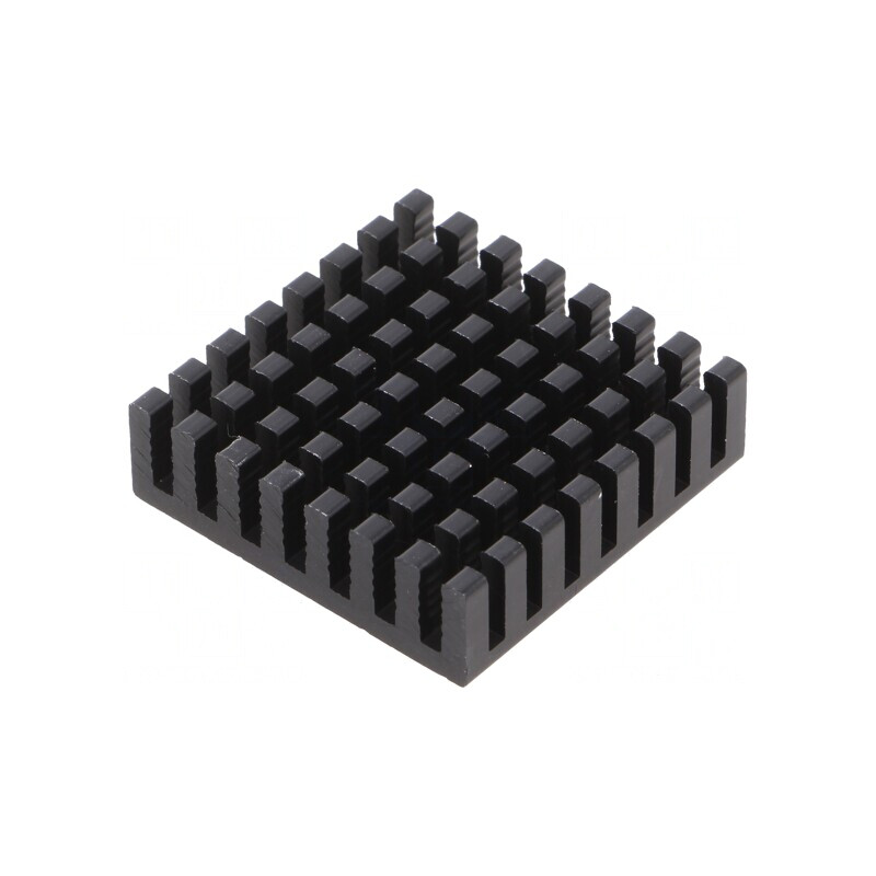 Radiator extrudat cu aripioare BGA PGA negru 28mm x 28mm | Electronic-mag.ro | Componente Electronice