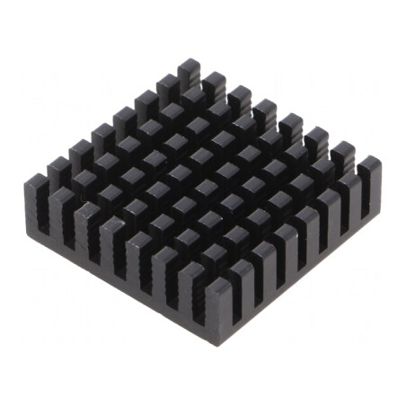 Radiator extrudat cu aripioare BGA PGA negru 28mm x 28mm | Electronic-mag.ro | Componente Electronice